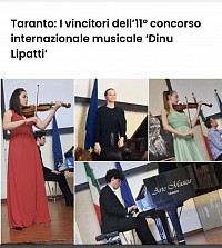 Italian news: Melisa Ibrahimi winner Competition Taranto Italy